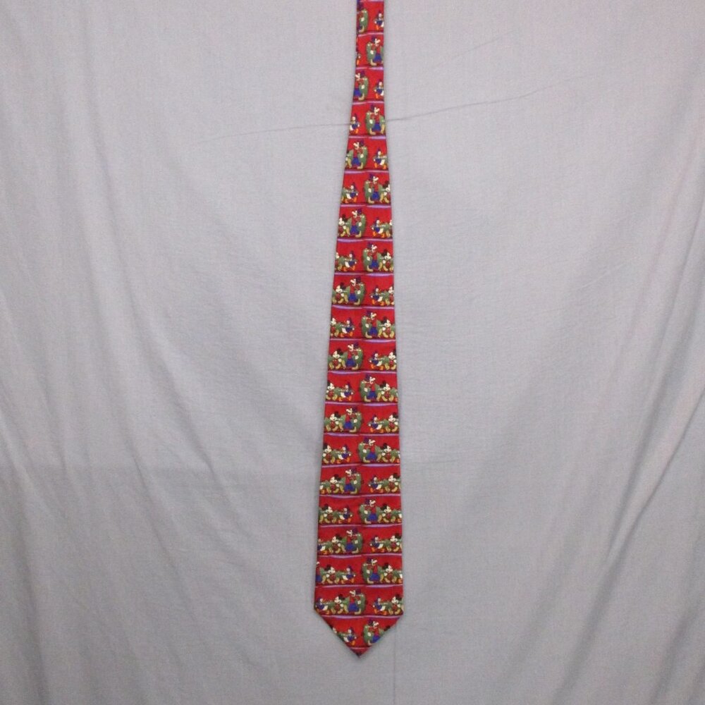 NWT Disney Vintage Character Neck Tie‎ Red 60"
